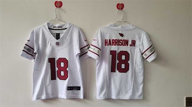 Women%27s Arizona Cardinals #18 Marvin Harrison Jr White 2024 F.U.S.E Stitched Jersey->miami dolphins->NFL Jersey